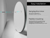 Round wall framed hanging mirror L203 #5