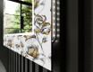 Backlit Decorative Mirror For The Hallway - Golden Flowers #9