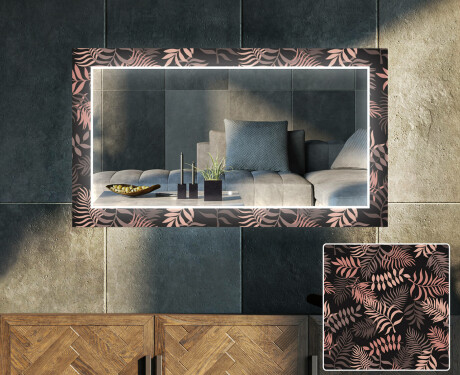 Backlit Decorative Mirror For The Living Room - Jungle