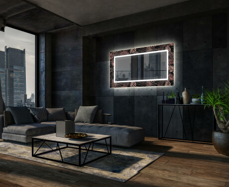 Backlit Decorative Mirror For The Living Room - Jungle #10