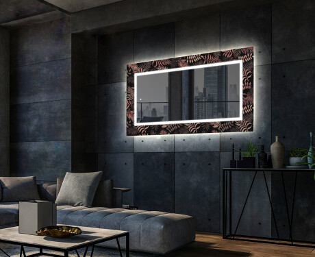 Backlit Decorative Mirror For The Living Room - Jungle #2