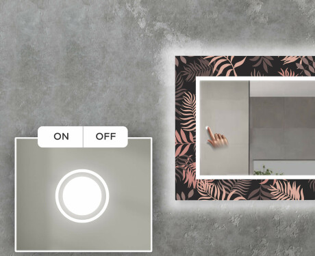 Backlit Decorative Mirror For The Living Room - Jungle #3