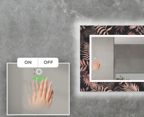 Backlit Decorative Mirror For The Living Room - Jungle #4