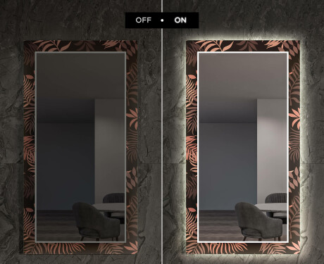 Backlit Decorative Mirror For The Living Room - Jungle #6