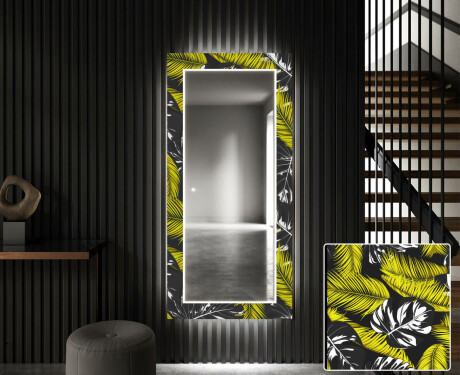 Backlit Decorative Mirror For The Hallway - Gold Jungle