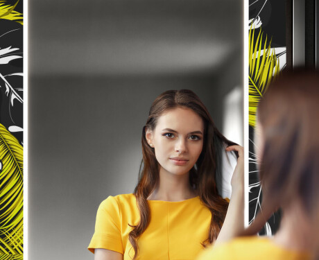 Backlit Decorative Mirror For The Hallway - Gold Jungle #10