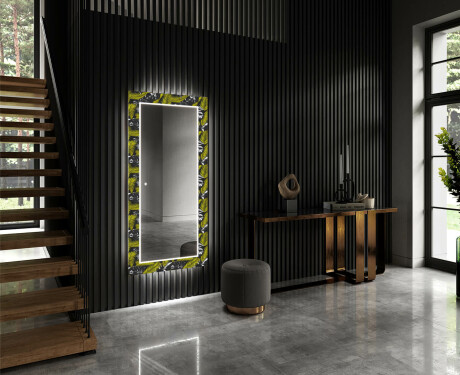 Backlit Decorative Mirror For The Hallway - Gold Jungle #2