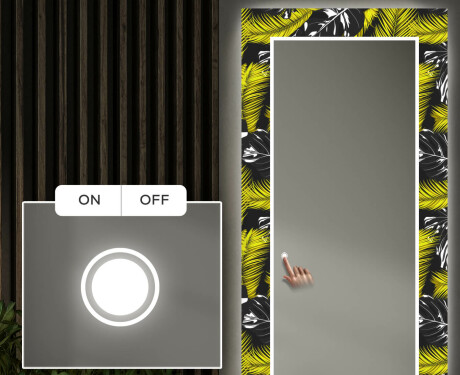 Backlit Decorative Mirror For The Hallway - Gold Jungle #3