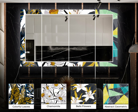 Backlit Decorative Mirror For The Hallway - Gold Jungle #5