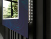 Backlit Decorative Mirror For The Bathroom - Blue Drawing #9