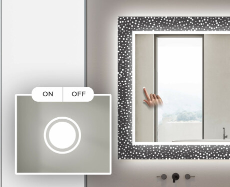 Backlit Decorative Mirror For The Bathroom - Dotts #3