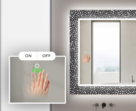 Backlit Decorative Mirror For The Bathroom - Dotts #4