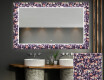 Backlit Decorative Mirror For The Bathroom - Elegant Flowers