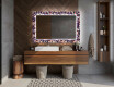Backlit Decorative Mirror For The Bathroom - Elegant Flowers #10