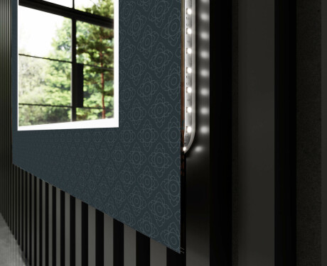 Backlit Decorative Mirror For The Bathroom - Elegant #9