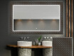 Backlit Decorative Mirror For The Bathroom - Golden Lines