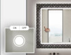 Backlit Decorative Mirror For The Bathroom - Golden Lines #3
