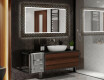 Backlit Decorative Mirror For The Bathroom - Goldy Palm #2