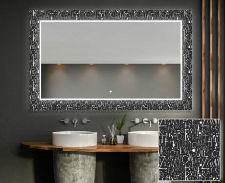 Backlit Decorative Mirror For The Bathroom - Gothic