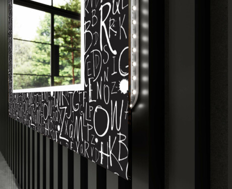 Backlit Decorative Mirror For The Bathroom - Gothic #9