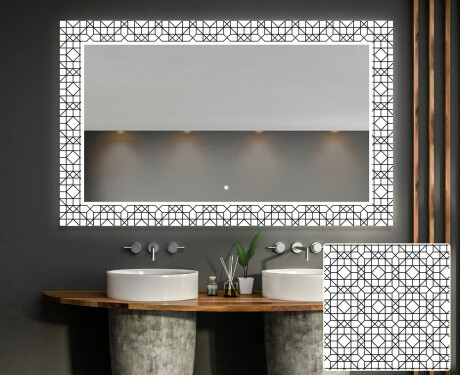 Backlit Decorative Mirror For The Bathroom - Industrial