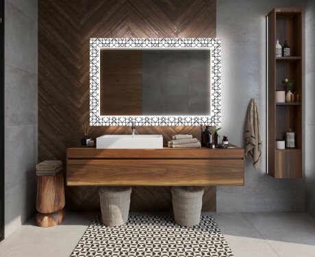 Backlit Decorative Mirror For The Bathroom - Industrial #10