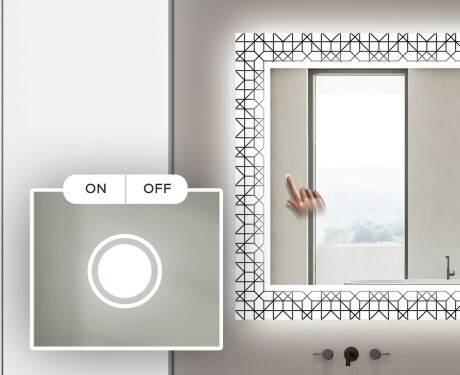 Backlit Decorative Mirror For The Bathroom - Industrial #3