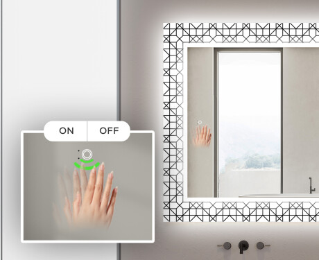 Backlit Decorative Mirror For The Bathroom - Industrial #4