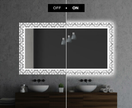 Backlit Decorative Mirror For The Bathroom - Industrial #6