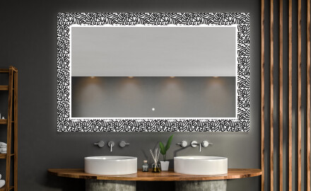 Backlit Decorative Mirror For The Bathroom - Letters