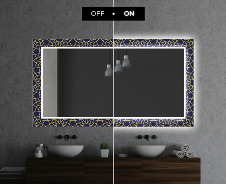 Backlit Decorative Mirror For The Bathroom - Ornament #6