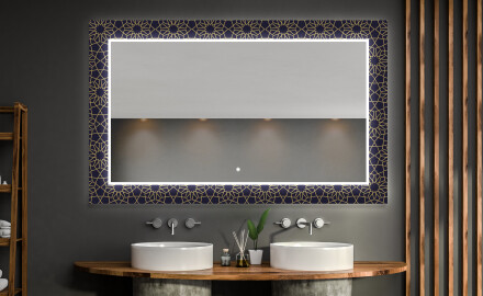 Backlit Decorative Mirror For The Bathroom - Ornament