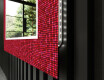 Backlit Decorative Mirror For The Bathroom - Red Mosaic #9