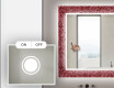 Backlit Decorative Mirror For The Bathroom - Red Mosaic #3