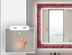 Backlit Decorative Mirror For The Bathroom - Red Mosaic #4