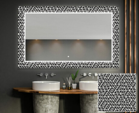 Backlit Decorative Mirror For The Bathroom - Triangless #1