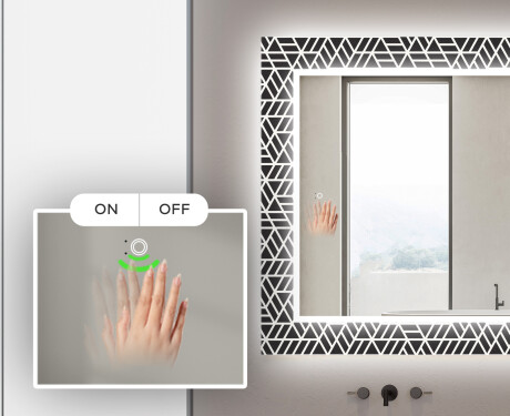 Backlit Decorative Mirror For The Bathroom - Triangless #4