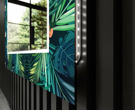 Backlit Decorative Mirror For The Bathroom - Tropical #9