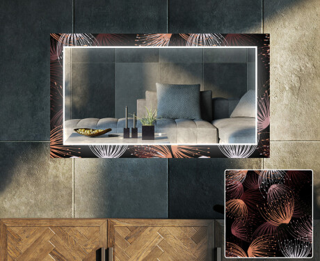Backlit Decorative Mirror For The Living Room - Dandelion