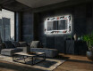 Backlit Decorative Mirror For The Living Room - Leaves #10