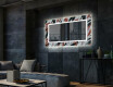 Backlit Decorative Mirror For The Living Room - Leaves #2