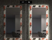 Backlit Decorative Mirror For The Living Room - Leaves #6