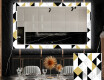 Backlit Decorative Mirror For The Dining Room - Geometric Patterns