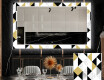 Backlit Decorative Mirror For The Dining Room - Geometric Patterns
