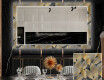 Backlit Decorative Mirror For The Living Room - Golden Leaves #1