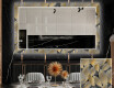 Backlit Decorative Mirror For The Living Room - Golden Leaves