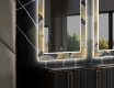 Backlit Decorative Mirror For The Living Room - Golden Leaves #9