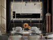 Backlit Decorative Mirror For The Living Room - Golden Leaves #10