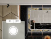 Backlit Decorative Mirror For The Living Room - Golden Leaves #3