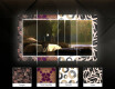 Backlit Decorative Mirror For The Living Room - Golden Leaves #5